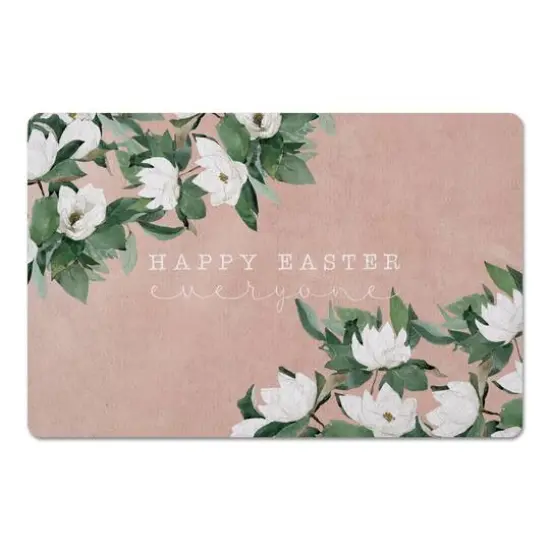 Pink Floral Easter 27" x 18" Floor Mat {1}