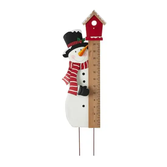 Glitzhome&reg; 40" Snowman Snow Gauge Yard Stake {1}