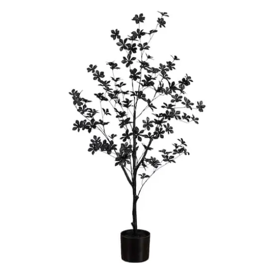 4ft. Artificial Halloween Black Enkianthus Tree {1}
