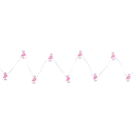 10ct. LED Lighted Flamingo Fairy Lights Set {3}