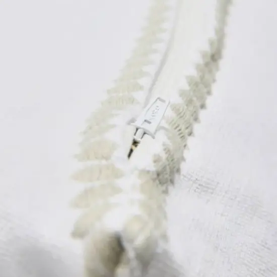 Hello Honey&reg; White Square Embroidered Multistripe Cotton Pillow Cover {4}