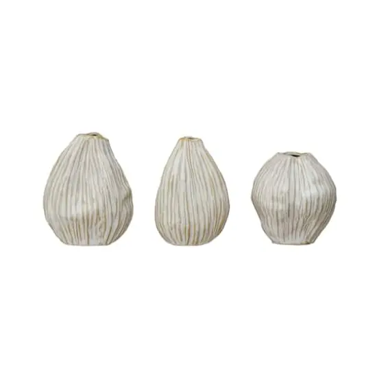 Hello Honey&reg; Whispering White Pleated Vase Set {4}