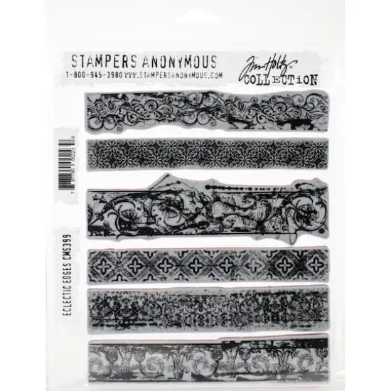 Stampers Anonymous Tim Holtz&reg; Eclectic Edges Cling Stamps {1}