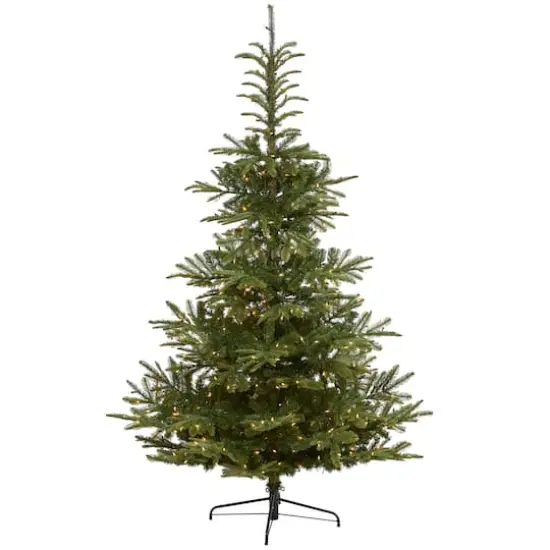 7.5ft. Pre-Lit Layered Washington Spruce Artificial Christmas Tree, Clear LED Lights {1}