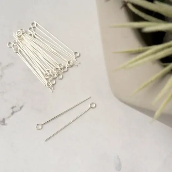 1" Sterling Silver Eye Pins, 28ct. by Bead Landing&trade; {4}