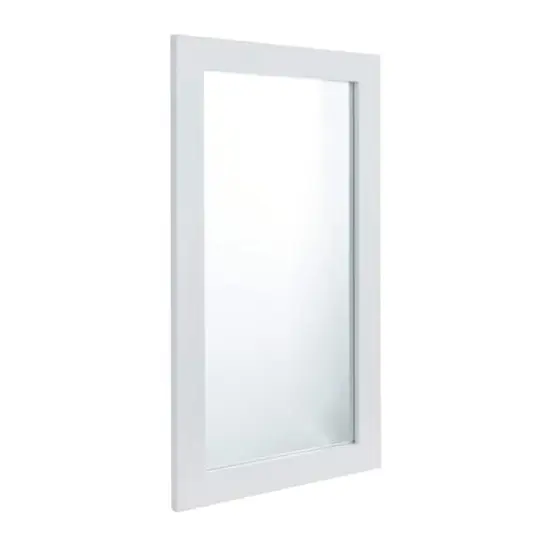 White Wood Contemporary Wall Mirror 24" x 42" {3}