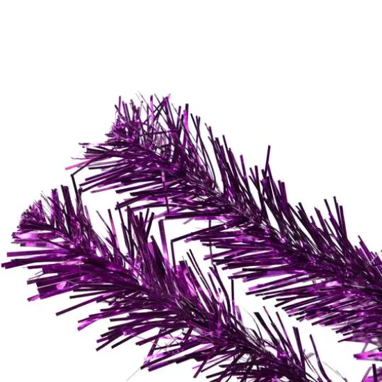 4ft. Unlit Purple Tinsel Artificial Christmas Tree {5}