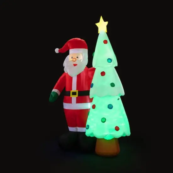 Mr. Christmas 7ft. Santa and Tree Outdoor Lit Inflatable {5}