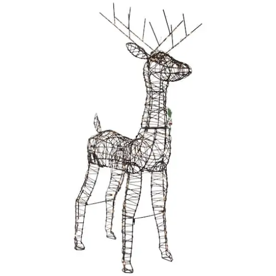 45.5" LED Rattan Deer Outdoor Christmas D&eacute;cor {4}