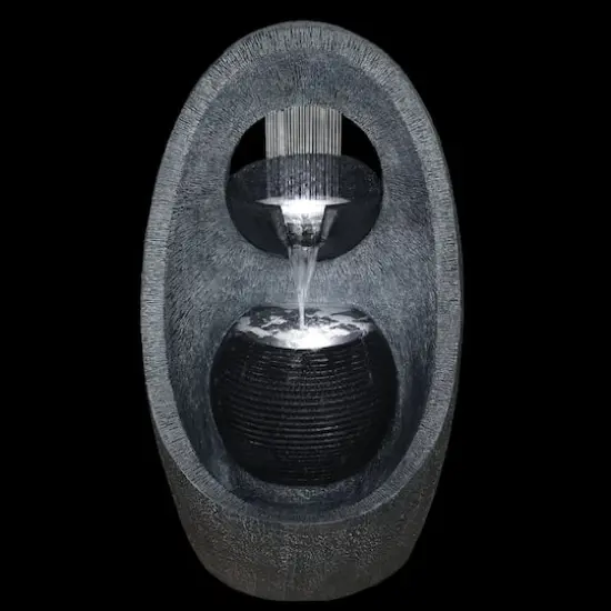 30" LED Modern Style Outdoor Garden Water Fountain {4}