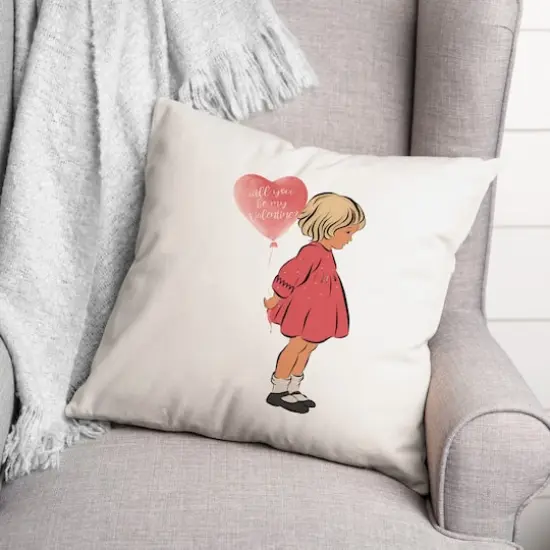 Be My Valentine 18" x 18" Throw Pillow {3}