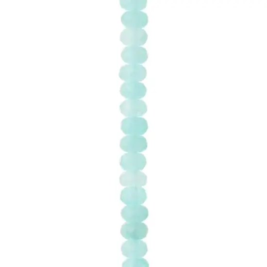 Aqua Dyed Quartz Faceted Rondelle Beads, 8mm by Bead Landing™ {1}