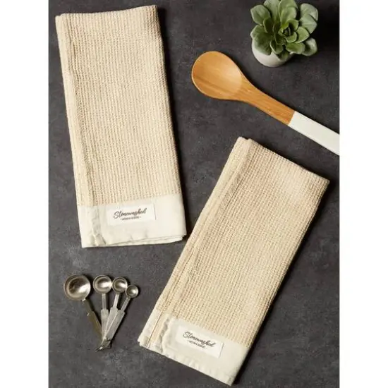 DII&reg; Pebble Washed Waffle Woven Dishtowel, 2ct. {3}