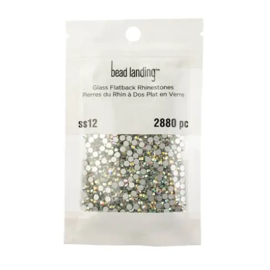 SS12 Glass Flatback Rhinestones by Bead Landing&trade; Crystal AB {4}