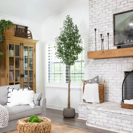 9ft. Potted Artificial Olive Tree {3}