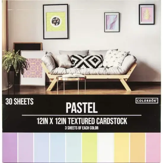 Colorbok&reg; Pastel Textured Cardstock Pad, 12" x 12" {1}