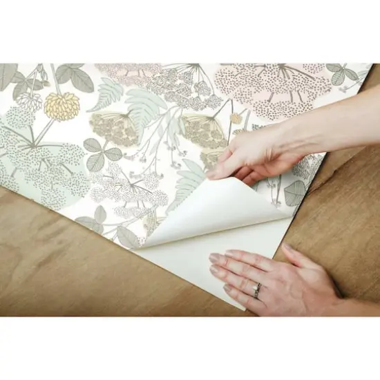 RoomMates Niittypolku Peel & Stick Wallpaper Pink/Green {10}