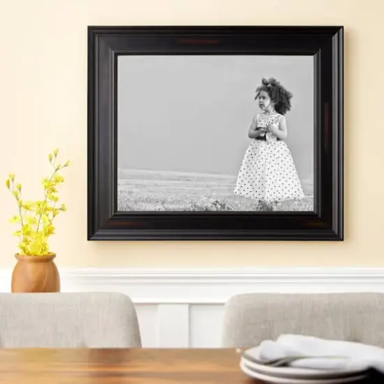 16" x 20" Black Open Back Frame With Brown Wash by Studio D&eacute;cor&reg; {3}