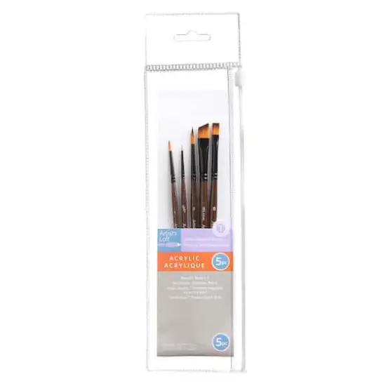 Golden Synthetic Acrylic 5 Piece Brush Set by Artist's Loft&trade; {3}