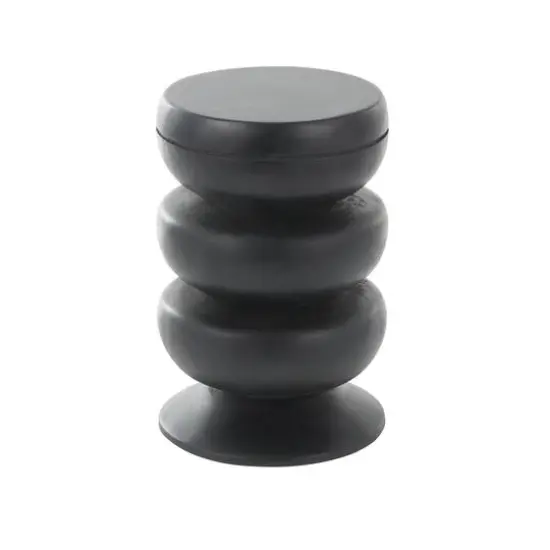 18" Black Wood Handmade Bubble Inspired Accent Table {4}