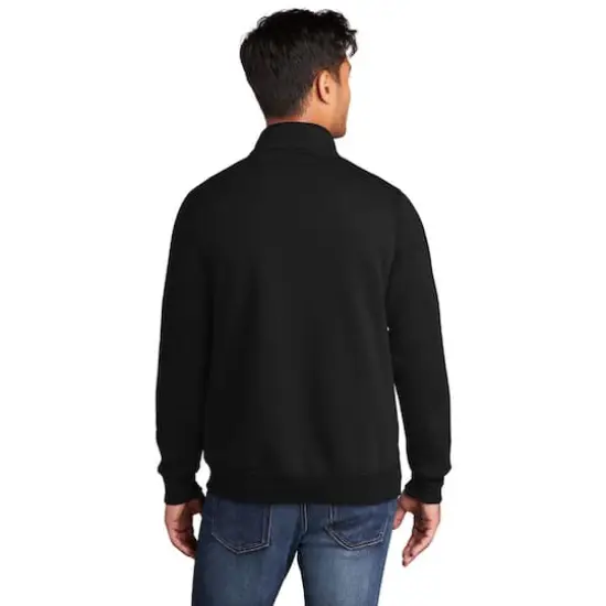 Port & Company® Core Fleece 1/4 Zip Pullover Sweatshirt Jet Black {6}