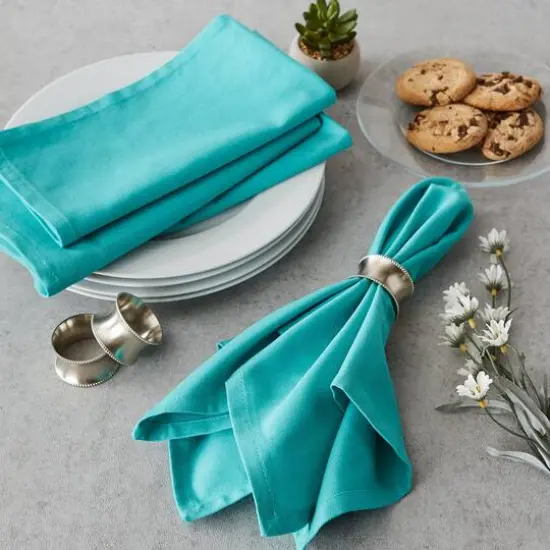 DII&reg; Solid Oversized Napkin, 6ct. Aqua Waters {7}