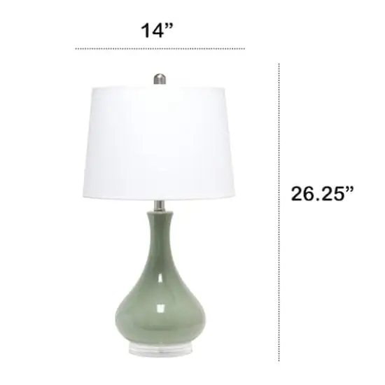 Lalia Home Classix Ceramic Droplet Table Lamp Sage Green {4}