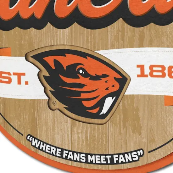 NCAA Fan Cave Sign Oregon State Beavers {6}