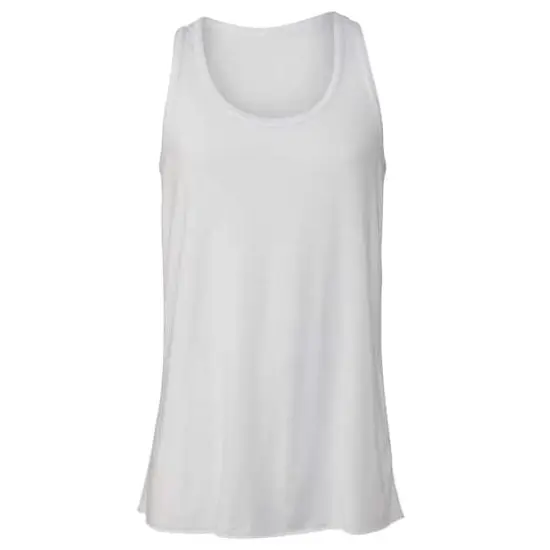 BELLA+CANVAS&reg; Youth Flowy Racerback Tank White {1}
