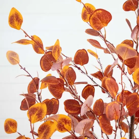 6ft. Pre-Lit LED Autumn Eucalyptus Artificial Fall Tree {4}