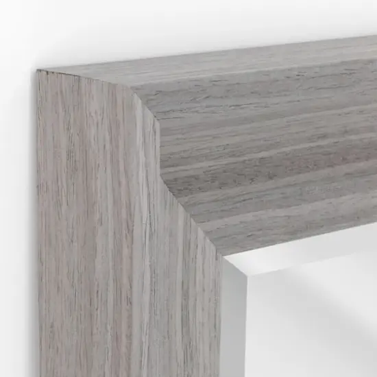 Head West Grey Wood Framed Beveled Accent Vanity Mirror {4}