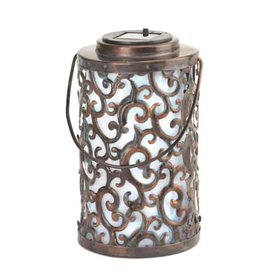 8" Garden Gate Solar Lantern {4}