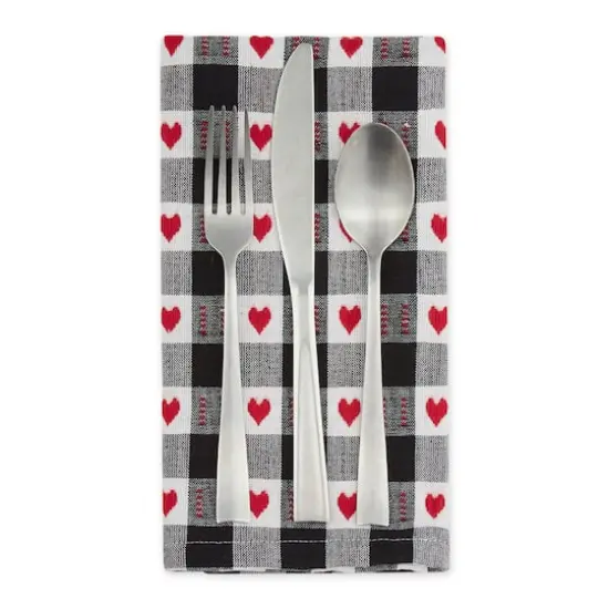 DII&reg; Hearts Dobby Check Napkins, 6ct. {4}