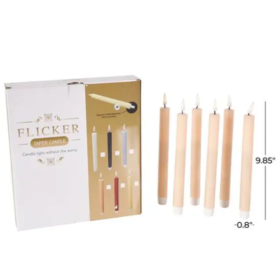 10" Flameless Wax Candles with Remote Control, 6ct. Pink {8}