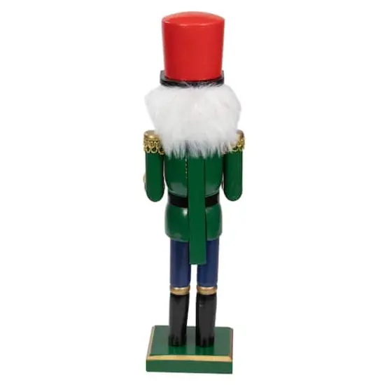 14" Wooden Christmas Nutcracker Drummer {4}