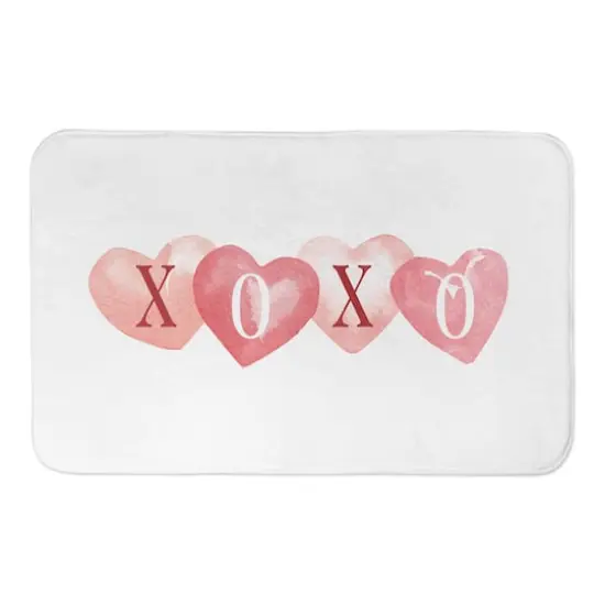 XOXO Hearts Bath Mat {1}