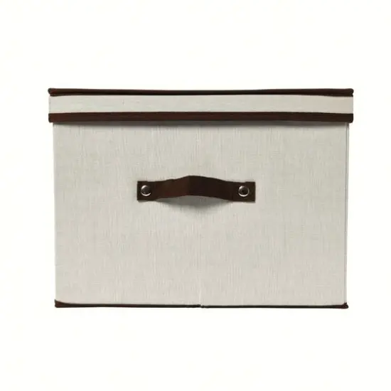 Household Essentials Canvas Serveware Storage Box White {11}