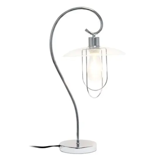 Lalia Home Modern Metal Scroll Table Lamp Chrome {5}