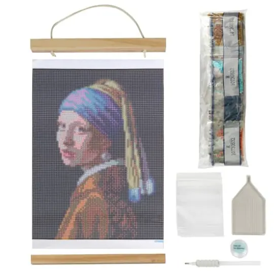 Girl with a Pearl Earring with Frame Diamond Art Kit by Make Market&reg; {3}