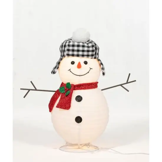2.5ft. Pop-Up Plush Snowman Sculpture {1}