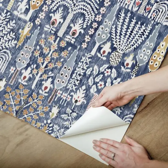 RoomMates Blue Persian Ikat Peel & Stick Wallpaper {8}