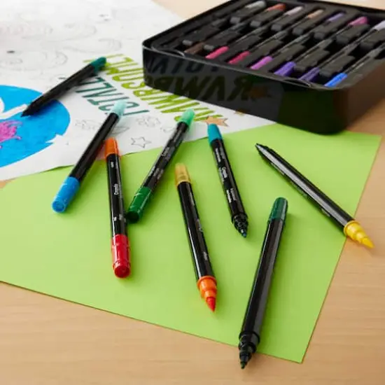 Crayola&reg; Signature&trade; Brush & Detail Dual-Tip Markers {9}