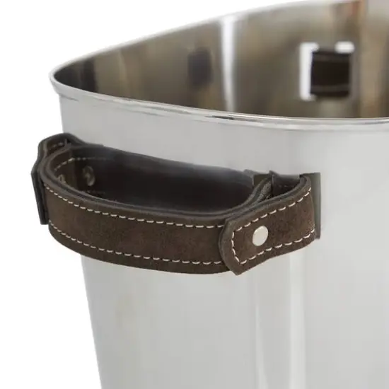 12" Silver Stainless Steel Contemporary Wine Rack {4}