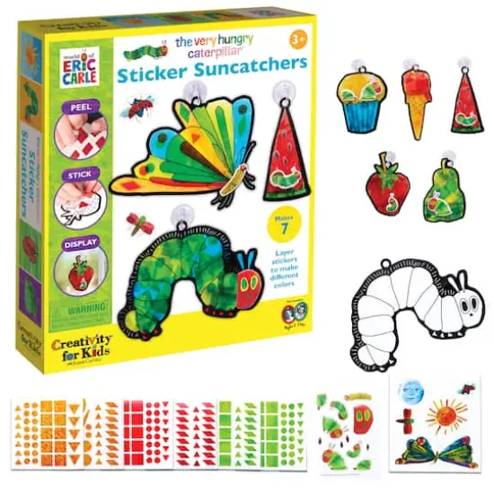 Creativity for Kids® The Very Hungry Caterpillar Sticker Suncatchers {1}