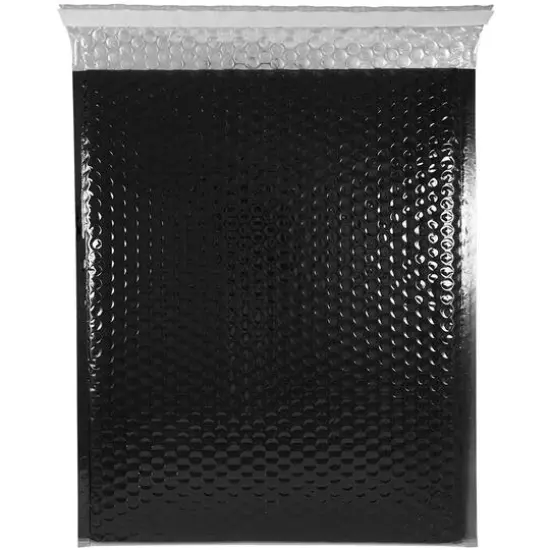 JAM Paper 10" x 13" Bubble Padded Mailers with Self Adhesive Closure, 12ct. Black Matte {2}