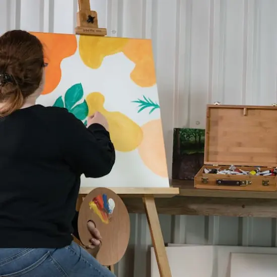 Pacific Arc A-Frame Bamboo Studio Easel {8}