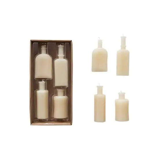 Hello Honey&reg; Cream Unscented Bottle-Shaped Candle Set {1}