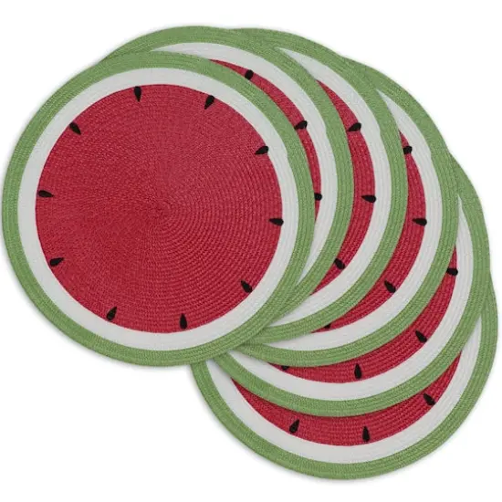 DII&reg; Summer Day Watermelon Placemats, 6ct. {1}