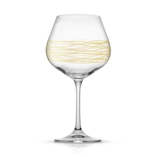 JoyJolt&reg; Golden Royale 21oz. Crystal Round Red Wine Goblets, 2ct. {4}