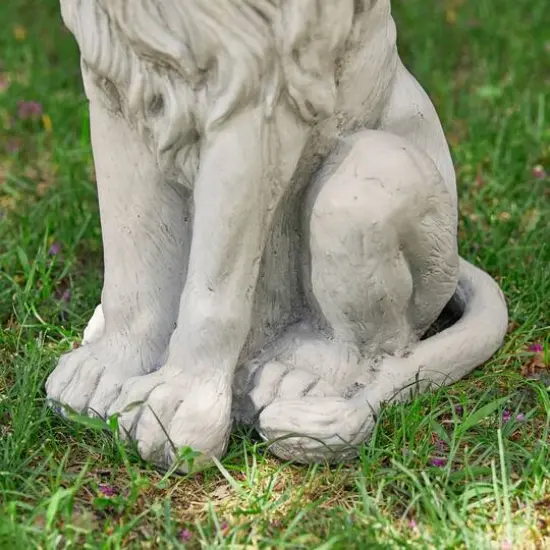 Glitzhome&reg; 27.75" MGO Guardian Sitting Lion Garden Statue {7}